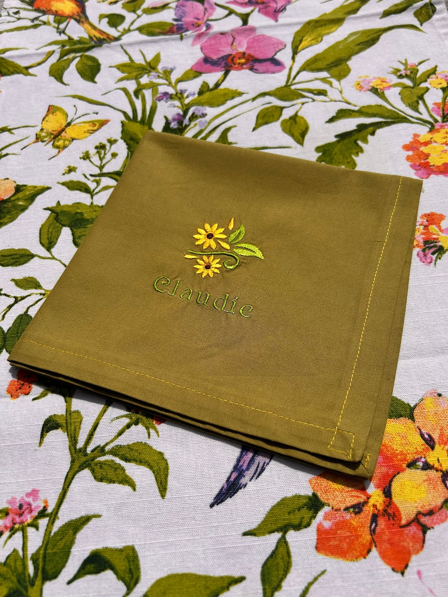 Serviette de table tissu multicolore