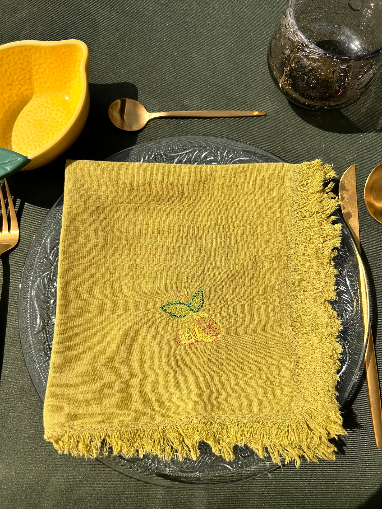 Serviette de table citron