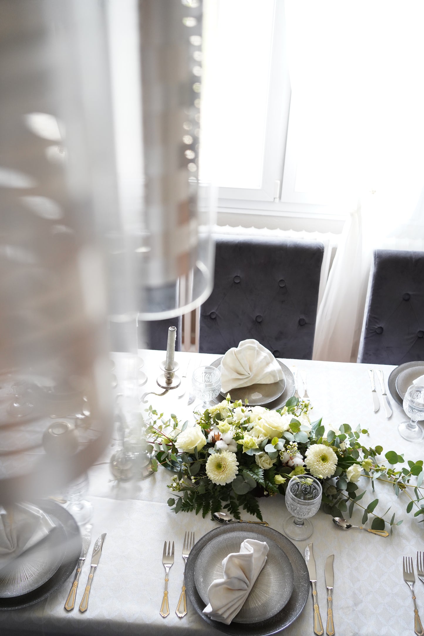 Location Décoration de Table - Assiettes Grises