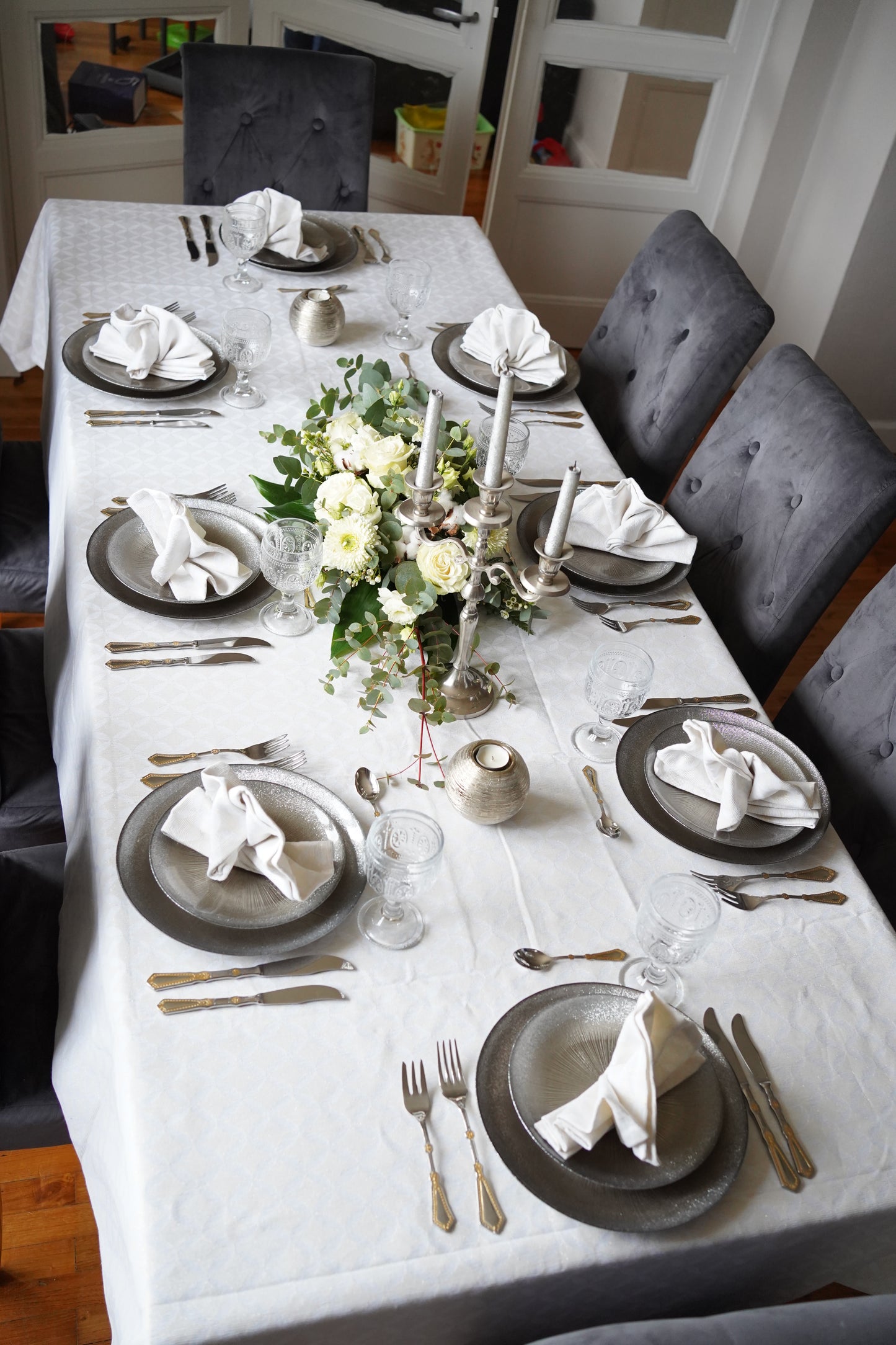 Location Décoration de Table - Assiettes Grises