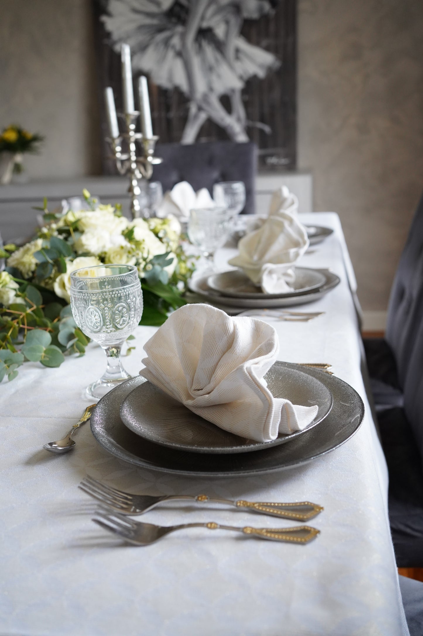 Location Décoration de Table - Assiettes Grises