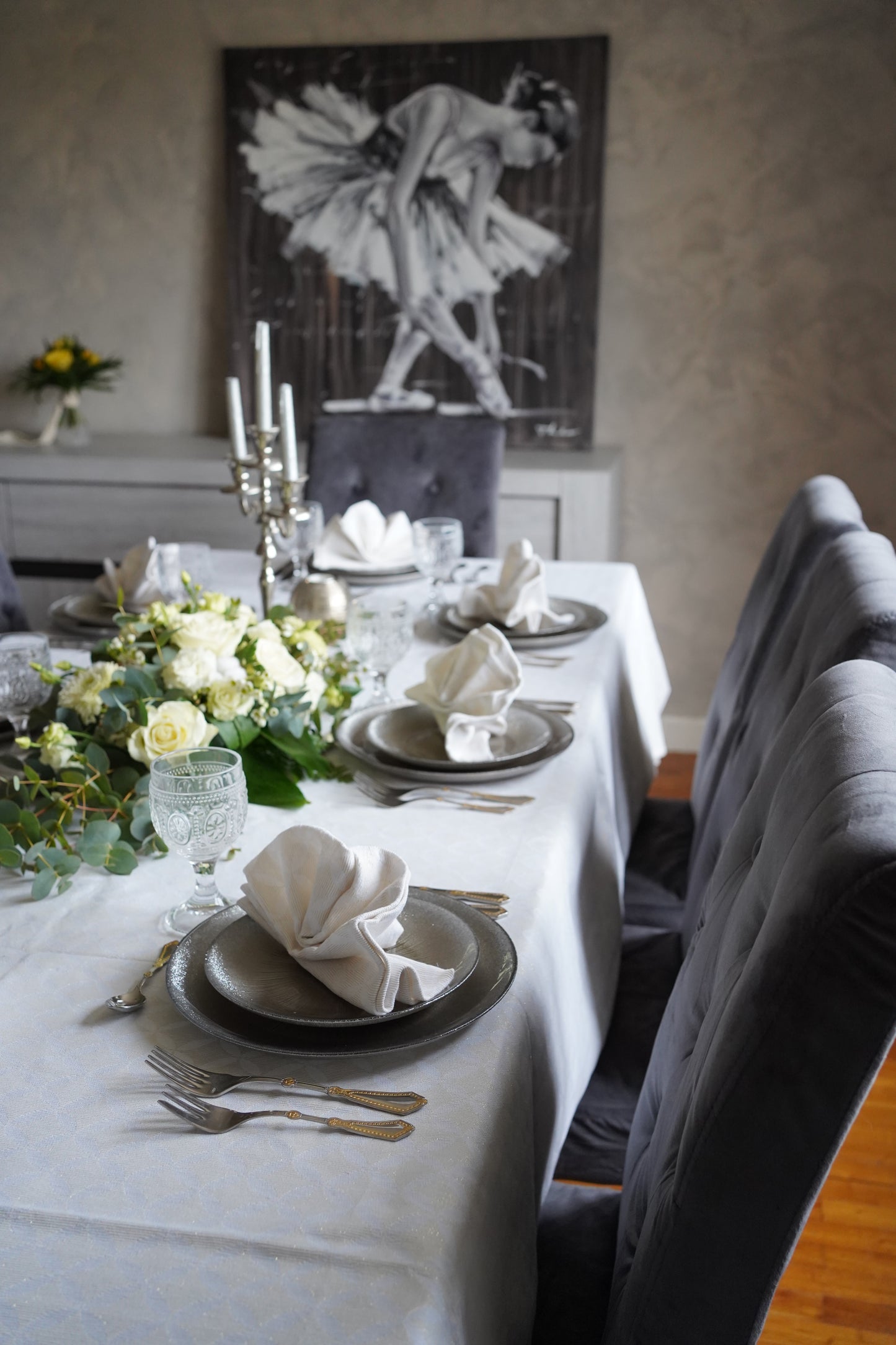 Location Décoration de Table - Assiettes Grises