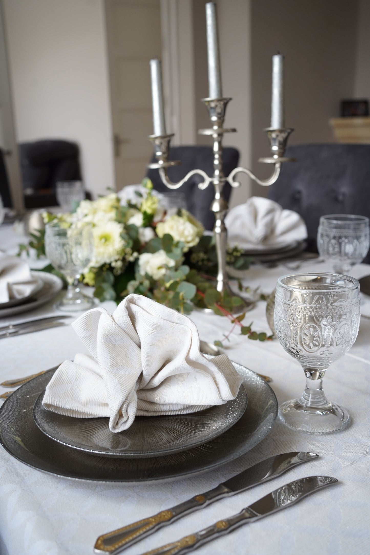 Location Décoration de Table - Assiettes Grises