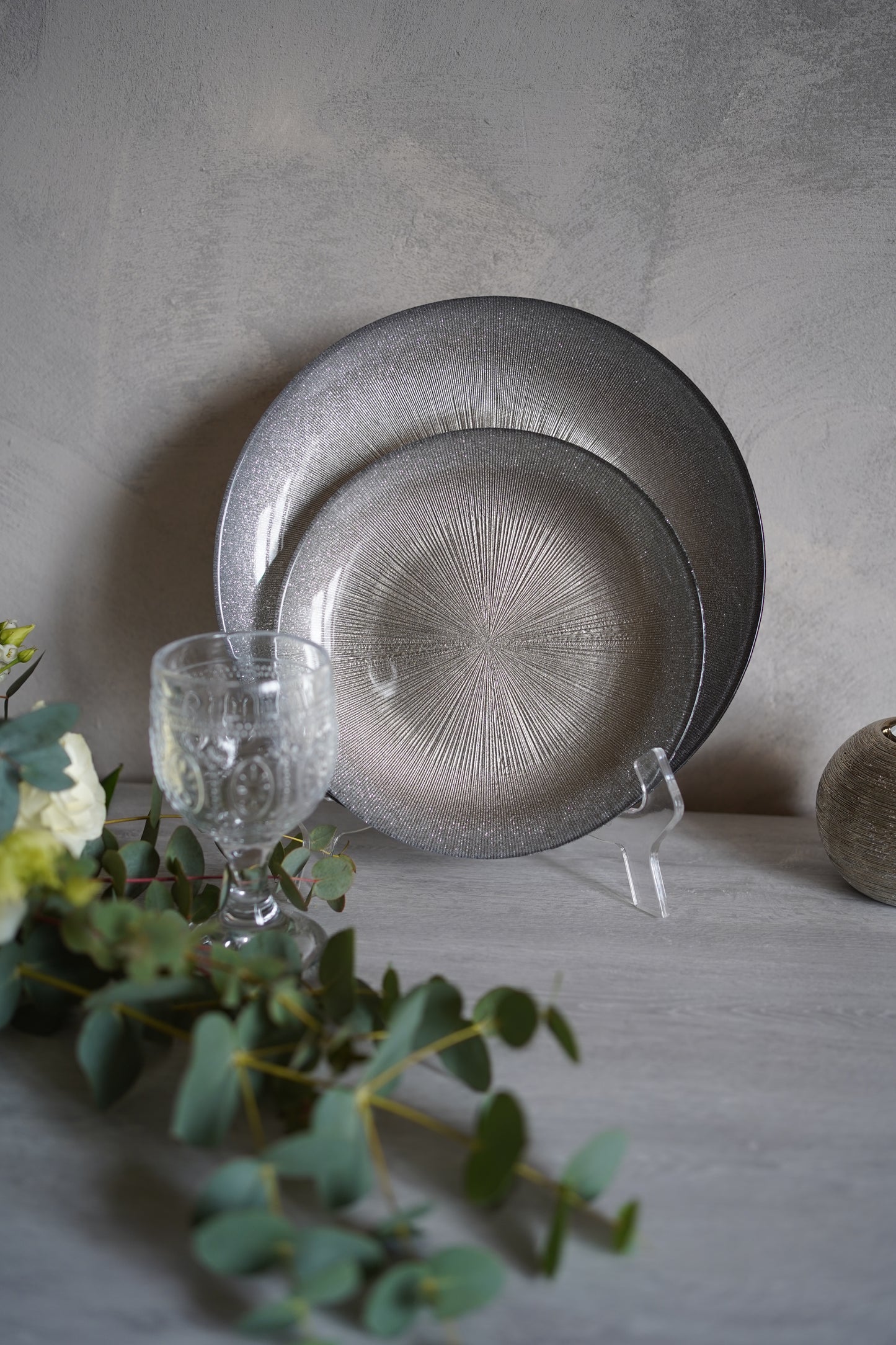 Location Décoration de Table - Assiettes Grises