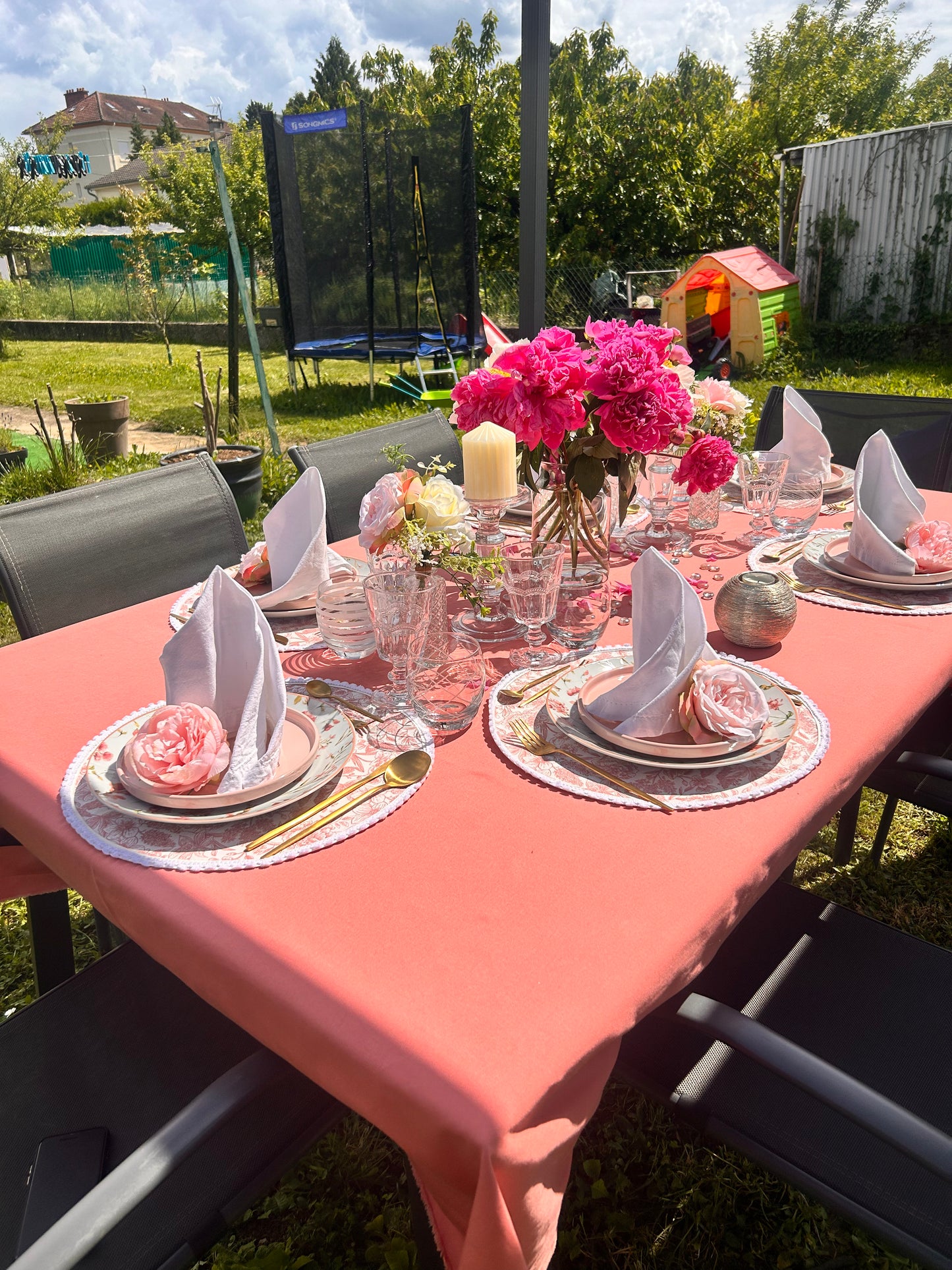 Location Décoration de Table - Rose Élégant